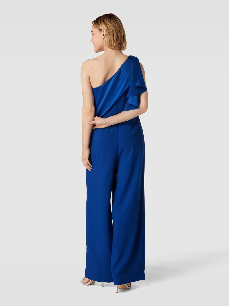Jumpsuit mit Volants in blau