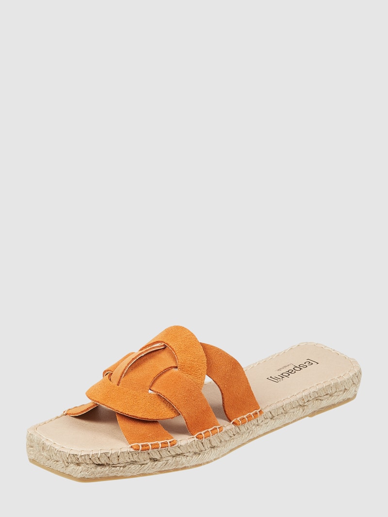 Pantolette aus Veloursleder Modell 'Tours' in orange