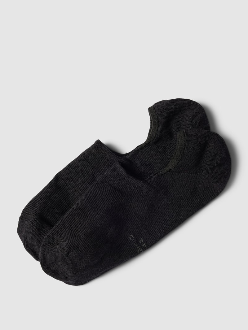 Sneakersocken mit Label-Detail Modell 'INVISIBLE' in schwarz