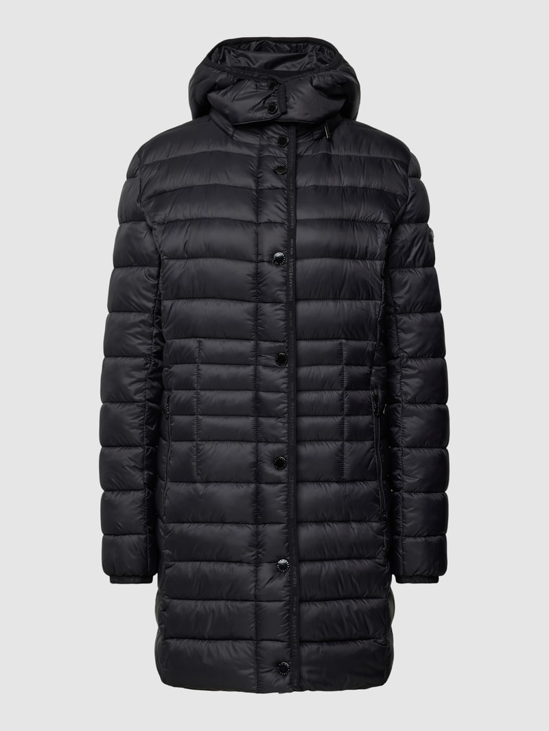 Steppjacke mit Kapuze Modell 'LAURA MAY' in schwarz