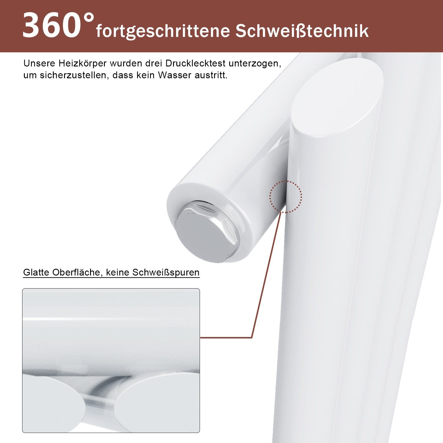ELEGANT Badheizkörper Heizkörper Design Röhren Heizung modern, Weiß
