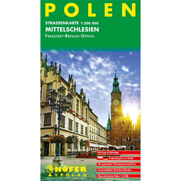Höfer Polen PL006 Mittelschlesien - Fraustadt /Breslau /Oppeln/1 : 200 000 - Straßenkarte