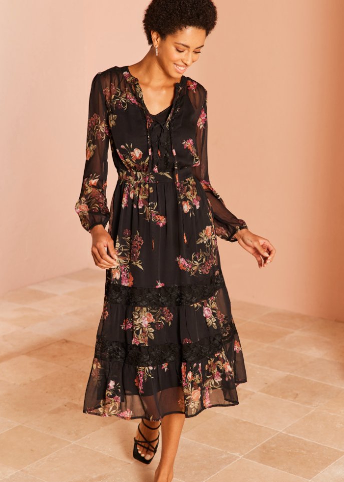 Bedrucktes Midikleid