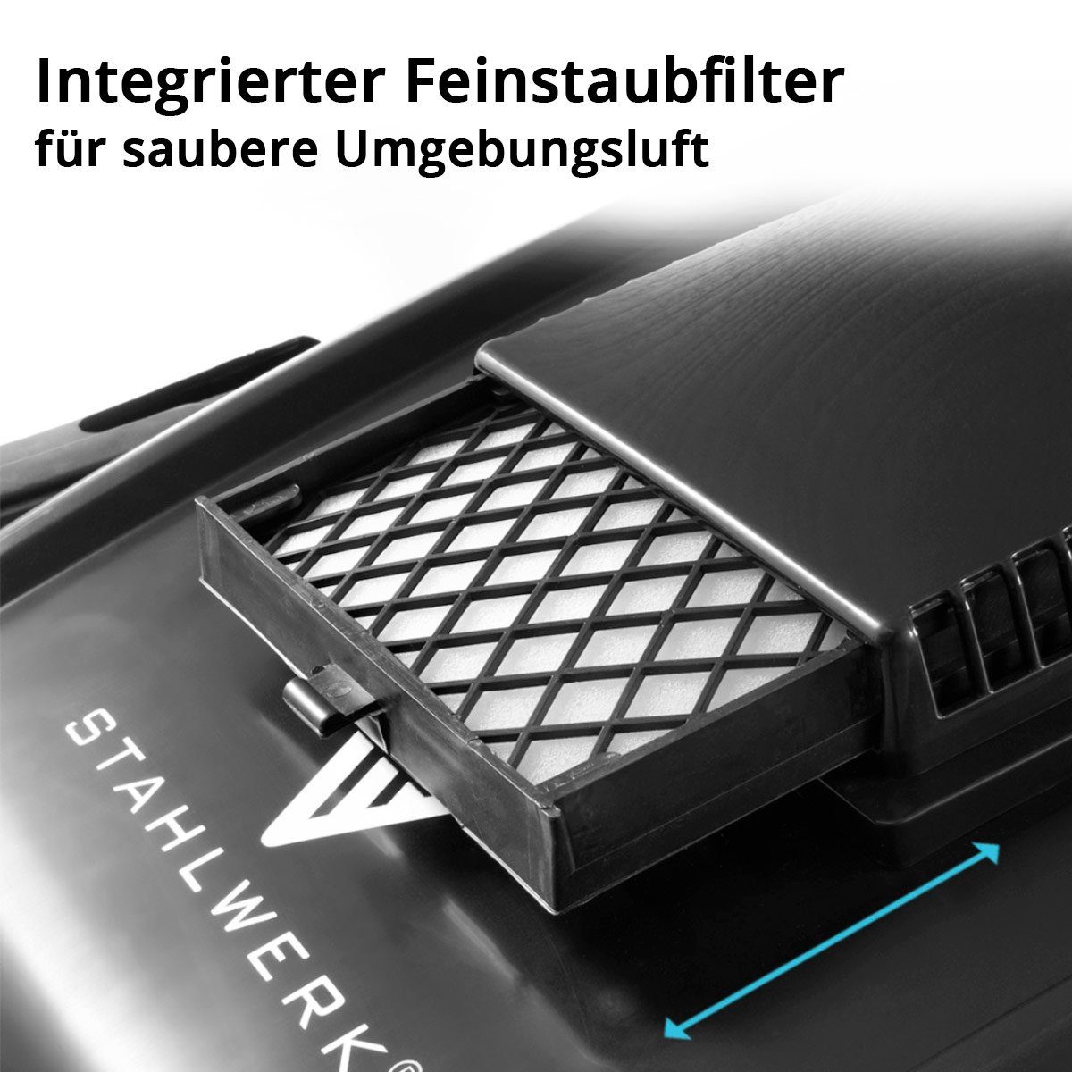 STAHLWERK Handkehrmaschine Akku Kehrmaschine SLW-55 ST mit 1000 mm Kehrbreite, 100 cm Arbeitsbreite, (Packung, 1-St)
