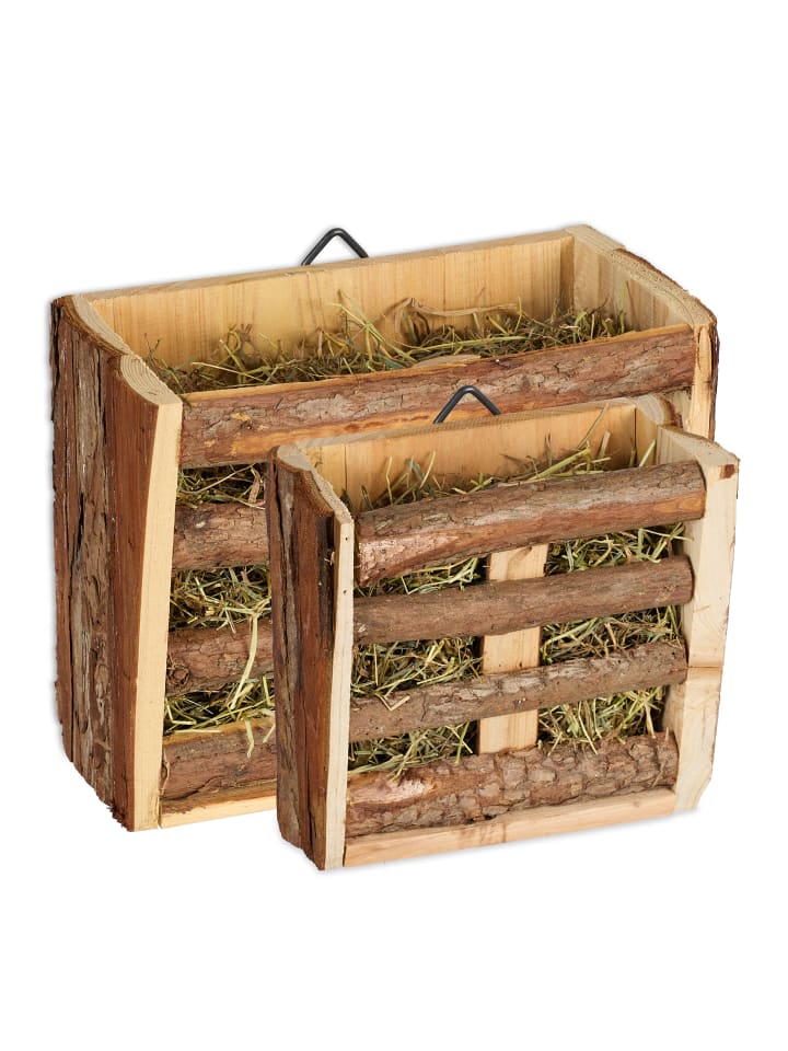 relaxdays 2tlg. Heuraufen-Set in Natur günstig kaufen onesize
