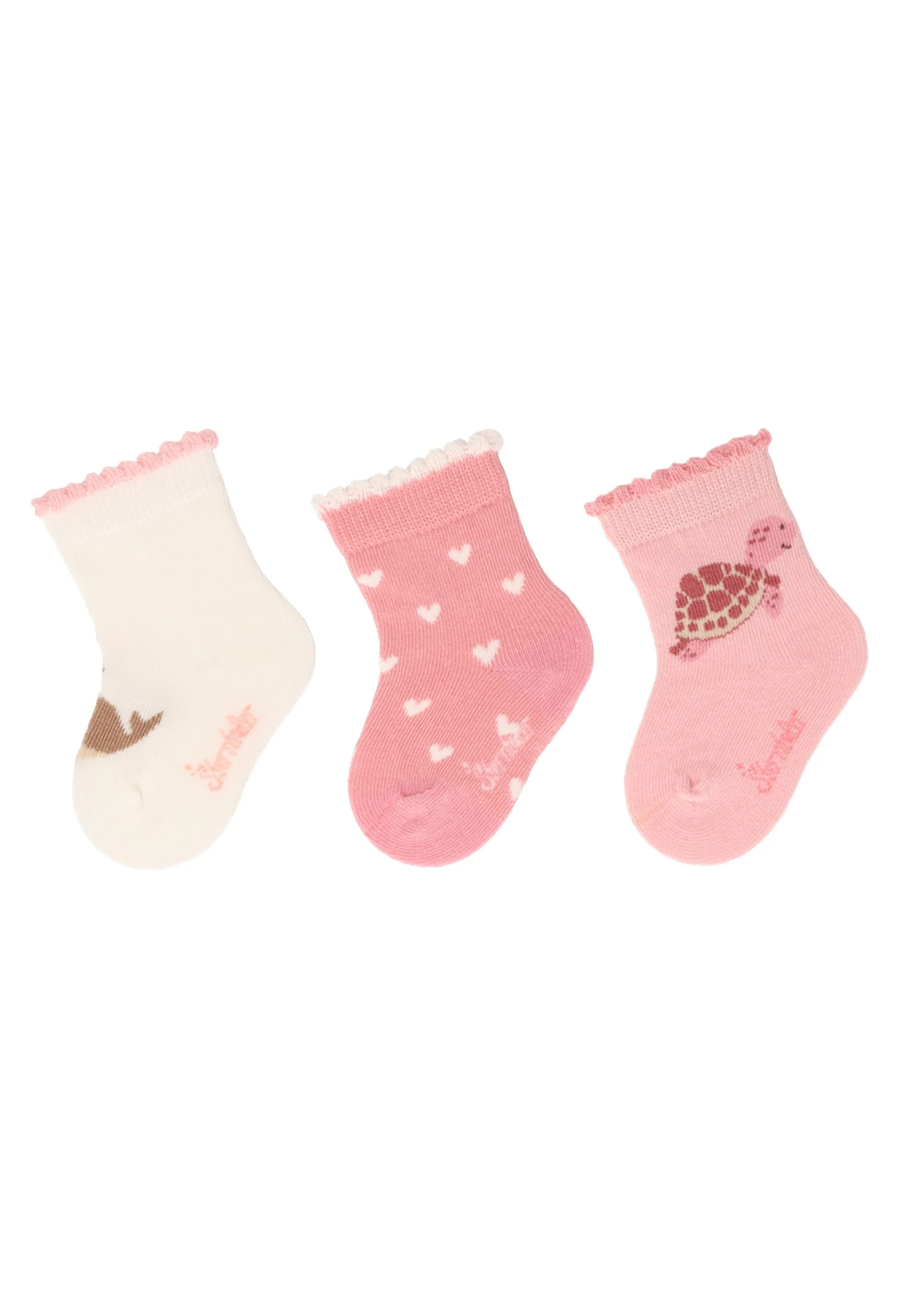 Socken im 3er Pack mit Motiv Wal in versch. Farben