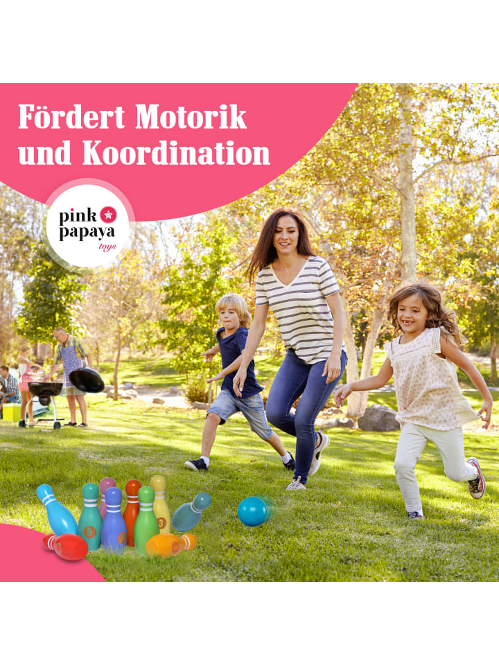 Pink Papaya Kegelspiel für Kinder 