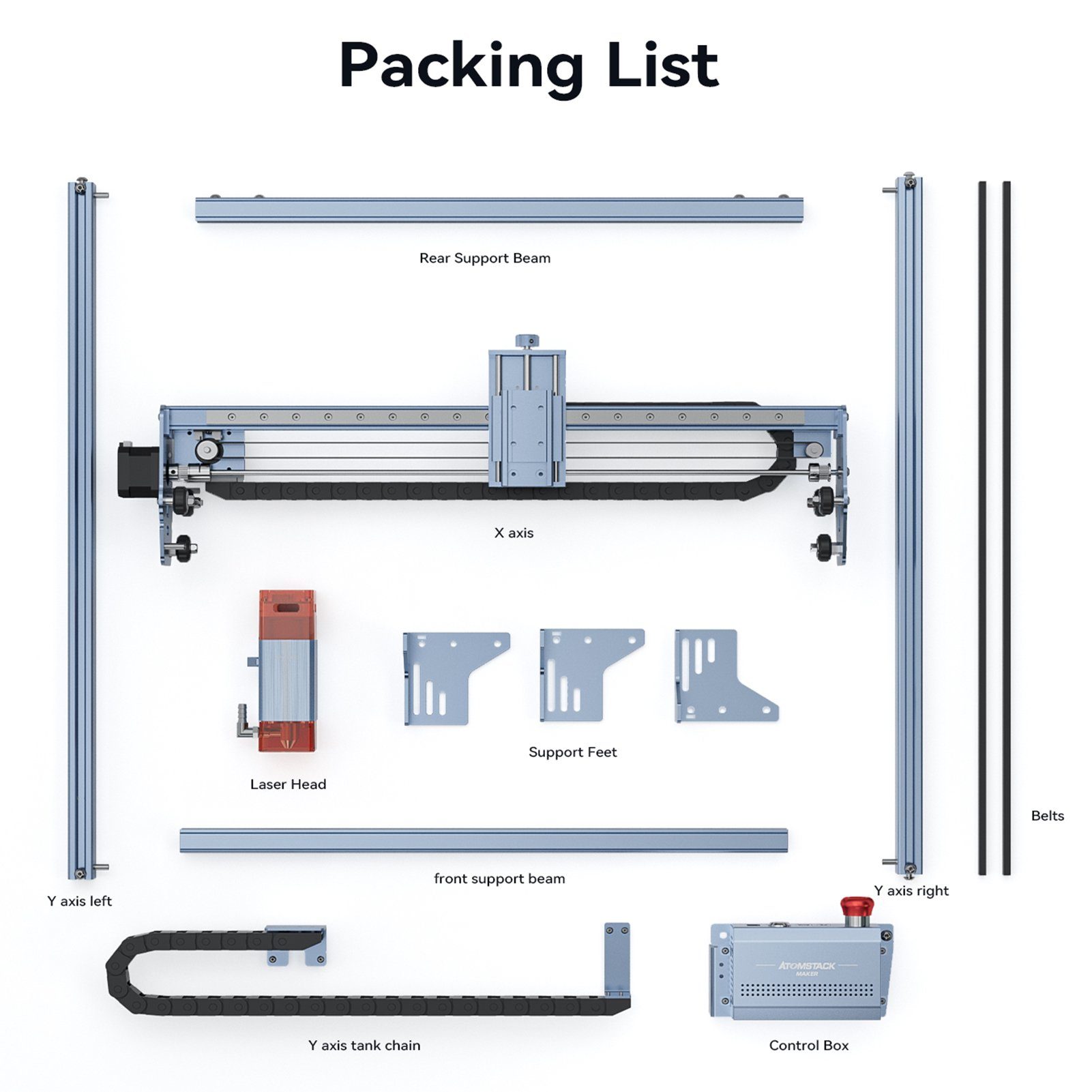 ATOMSTACK Graviergerät Maker A10 V2 Lasergravierer, 10–12 W APP-Steuerung