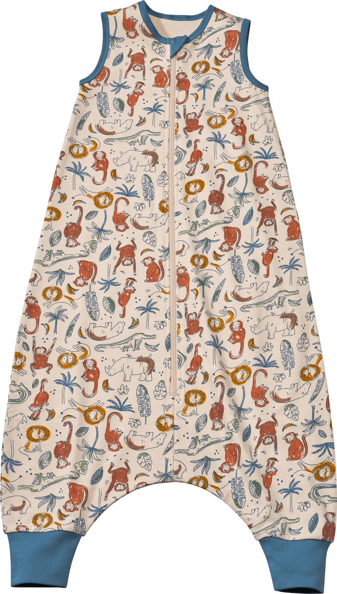 Schlafsack 1 TOG mit Beinen, mit Dschungel-Muster, 100 cm, 1 St