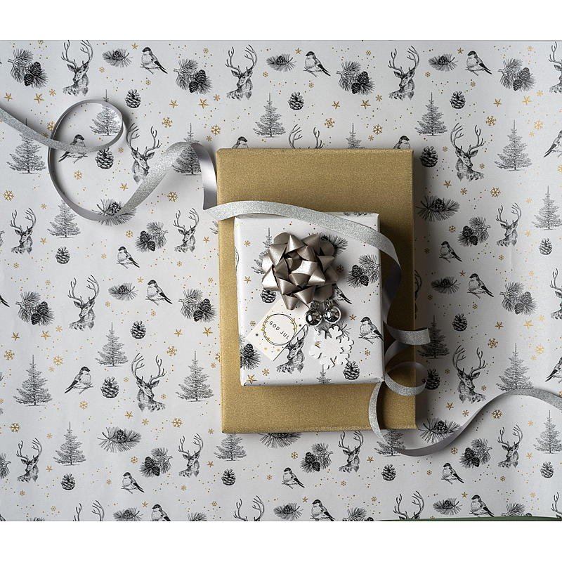 Home Julepapir 2 m x 70 cm, glitter