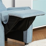 HOMCOM Kindersofa Kindercouch Kindersessel Stuhl Liegesofa verstellbar mit Fußstütze für 3-8 Jahre Jungen und Mädchen Blau 58x53x70cm