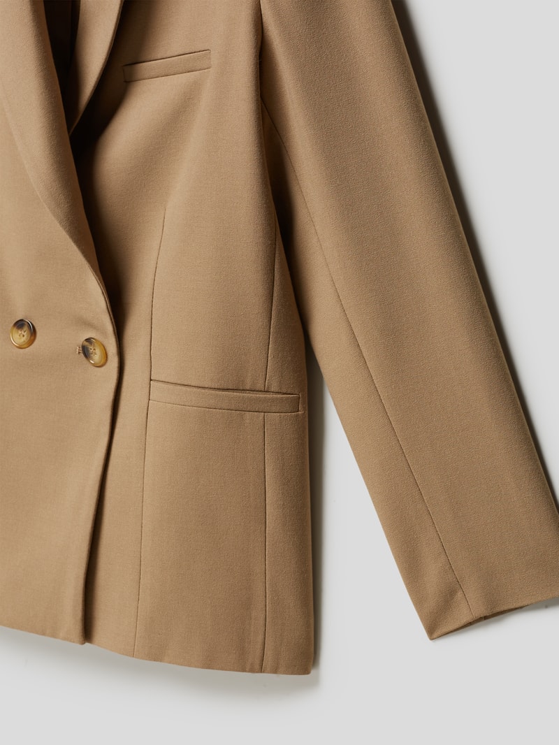 Blazer mit doppelreihiger Knopfleiste in ecru