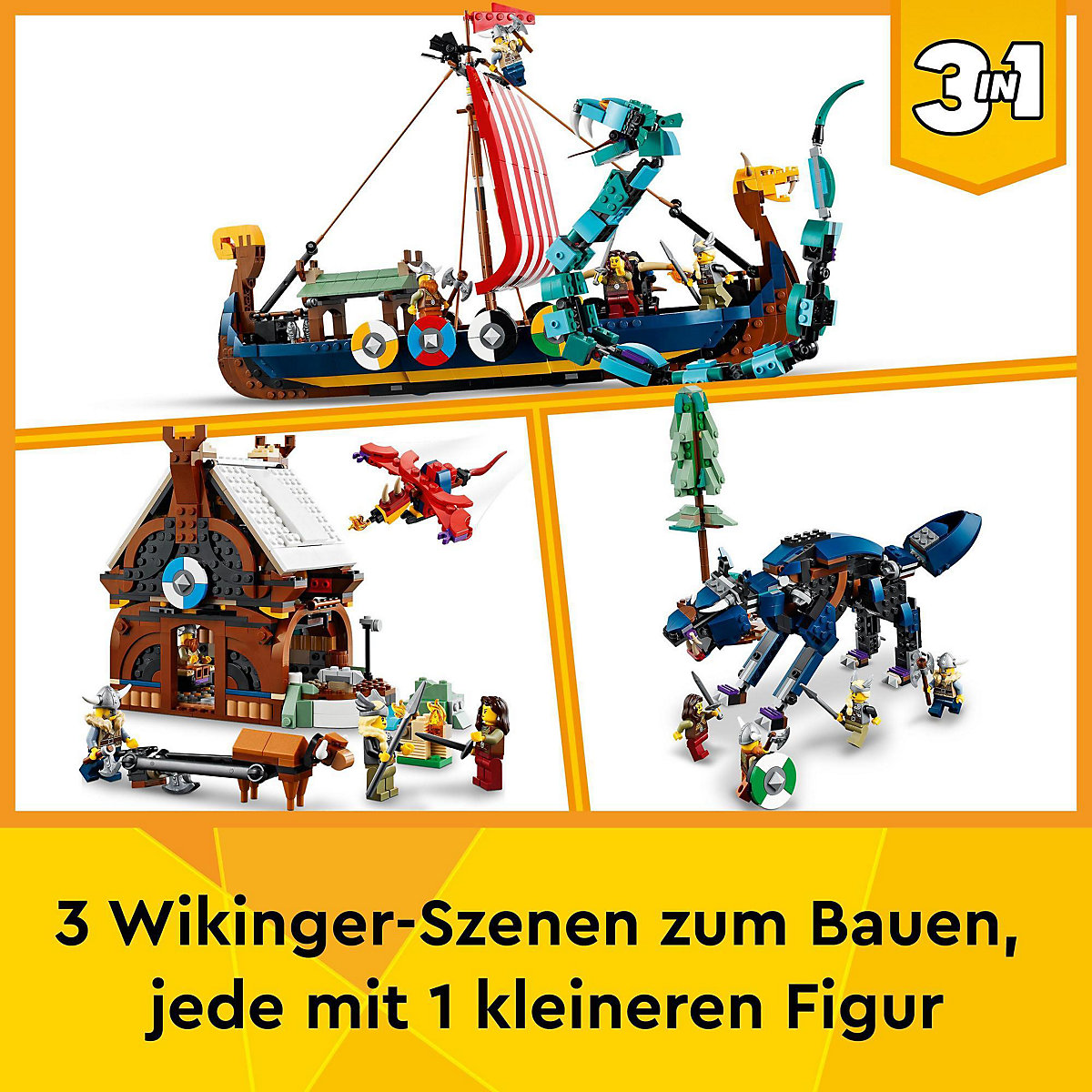 LEGO® Creator 31132 Wikingerschiff mit Midgardschlange