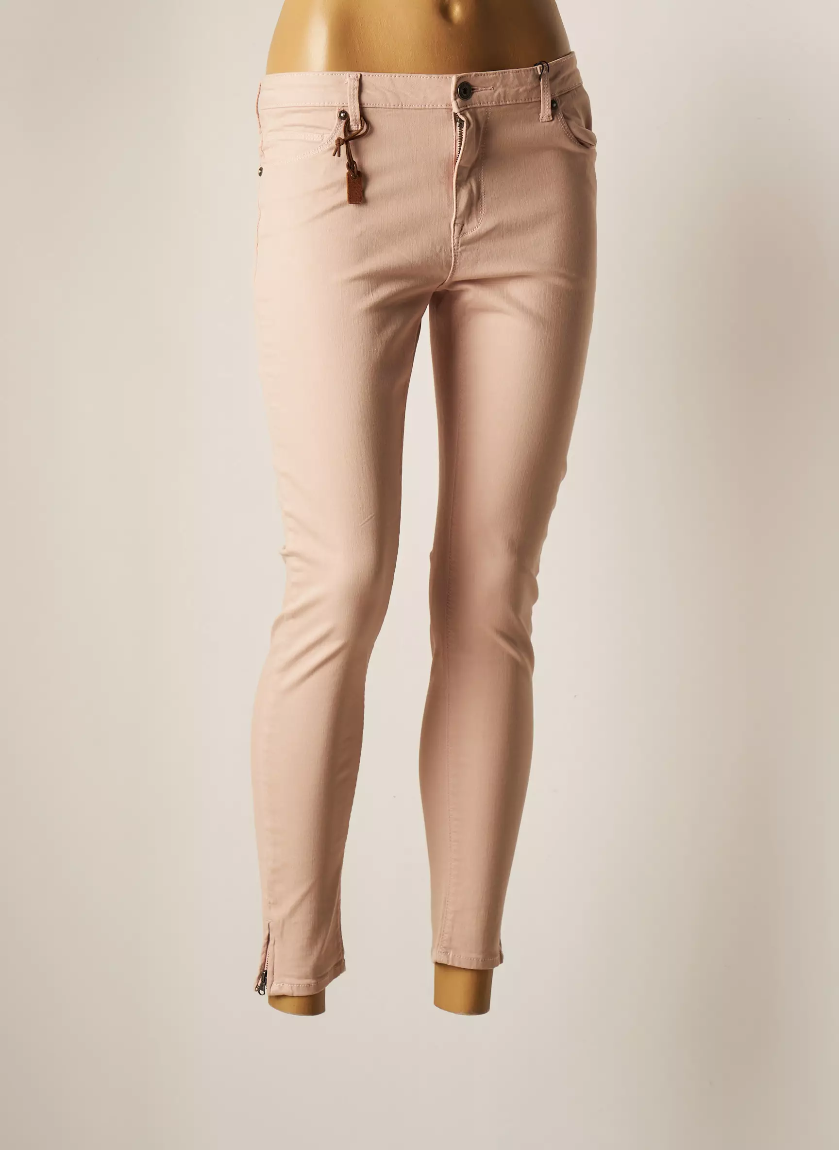 Only Pantalons Slim Femme couleur rose
