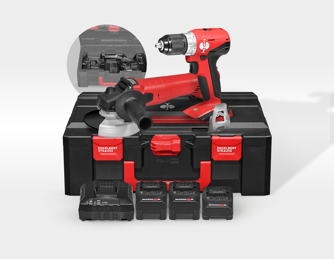 18V Akku-Winkelschleifer+Bohrschrauber S SET II