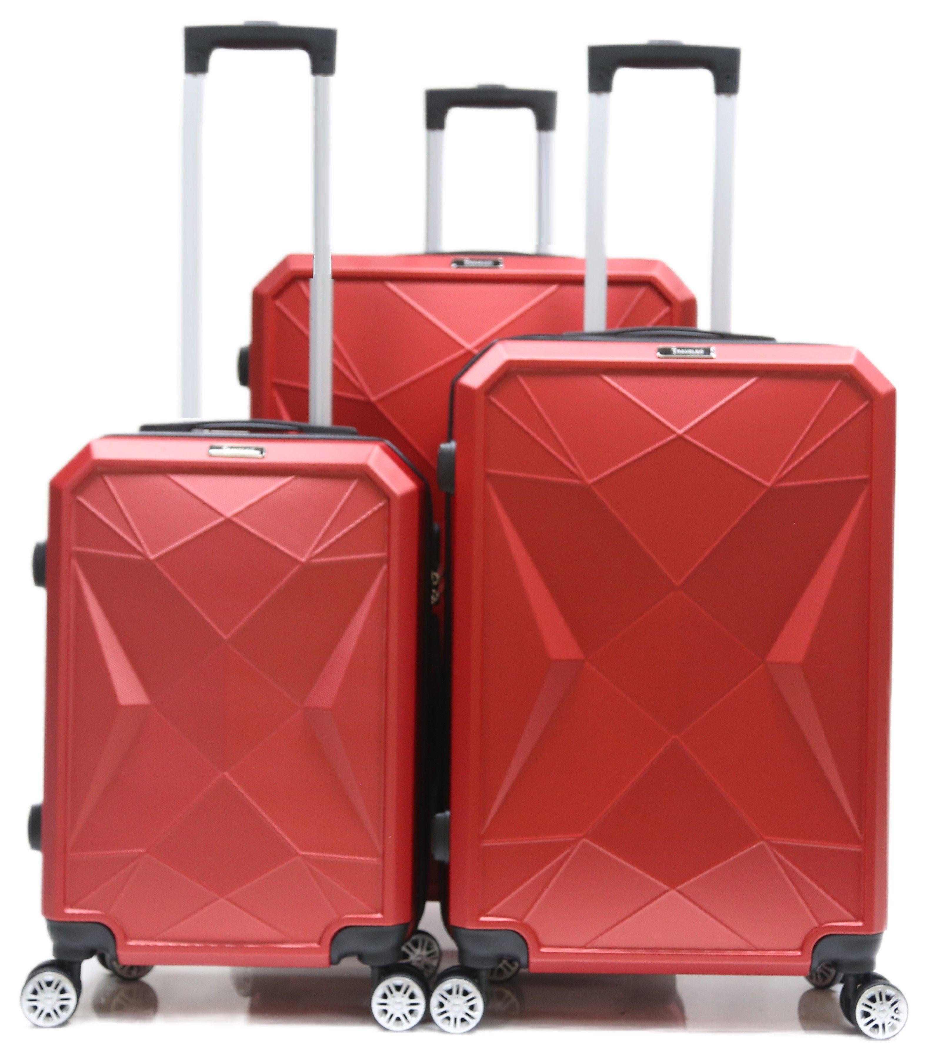 KESSMANN HOFFMANN Kofferset Hartschalenkoffer Set 3 teilig Kofferset L XL XXL Koffer -VARIANTE-, 4 Rollen, (Koffer-Set, 3 tlg., Leichtgewicht Rollkoffer 360° Rollen Reisen Urlaub Reisekoffer Set), Trolley Gepäckset Hartschalenkoffer Urlaubskoffer Han
