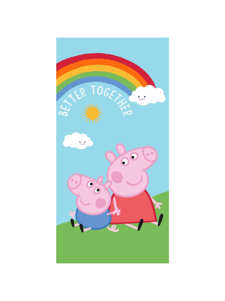 Peppa Pig Peppa Pig Baumwolle Strandtuch Frottee Badetuch  Premium Druck, in Mehrfarbig günstig kaufen 70 x 140 cm