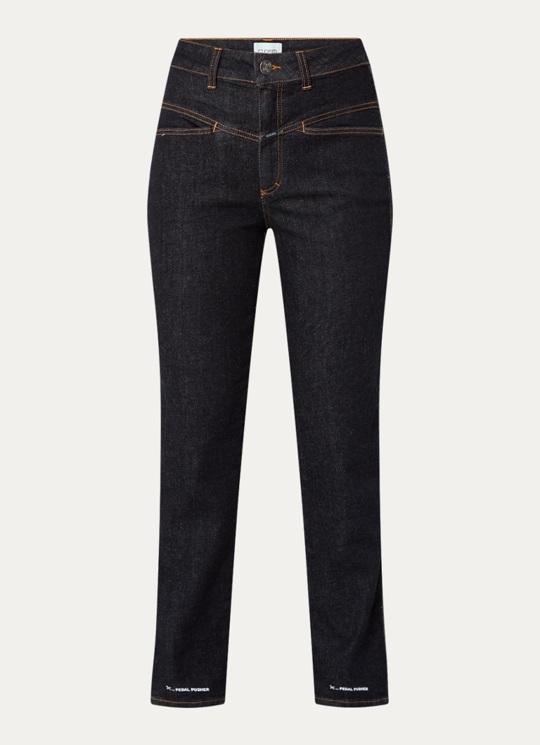 CLOSED Pedal Pusher high waist cropped slim fit jeans with dark wash