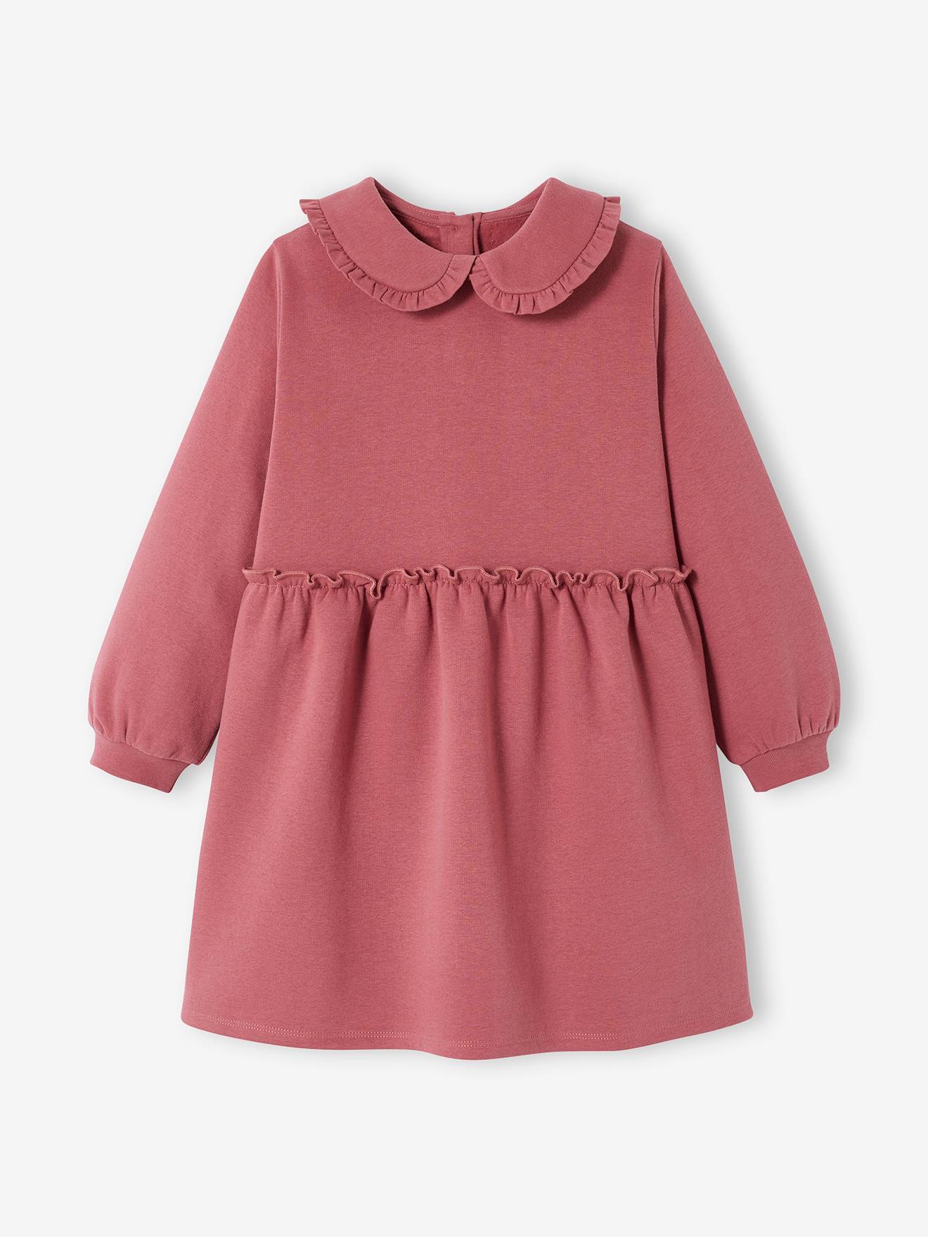 Vertbaudet Mädchen Sweatkleid mit Bubikragen Oeko-Tex - marine