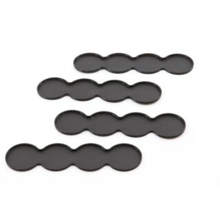 Movement Tray - Flat Bases - 25mm 4s Bar - Black (4)