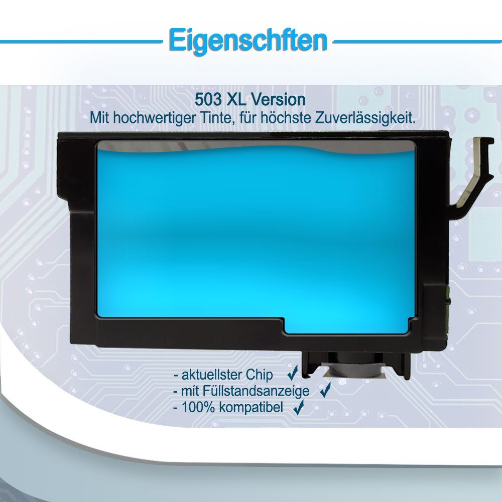 Druckerparadies 10er Pack Druckerpatronen 503 503XL kompatibel mit Epson XP-5200 Tintenpatrone (10-tlg)