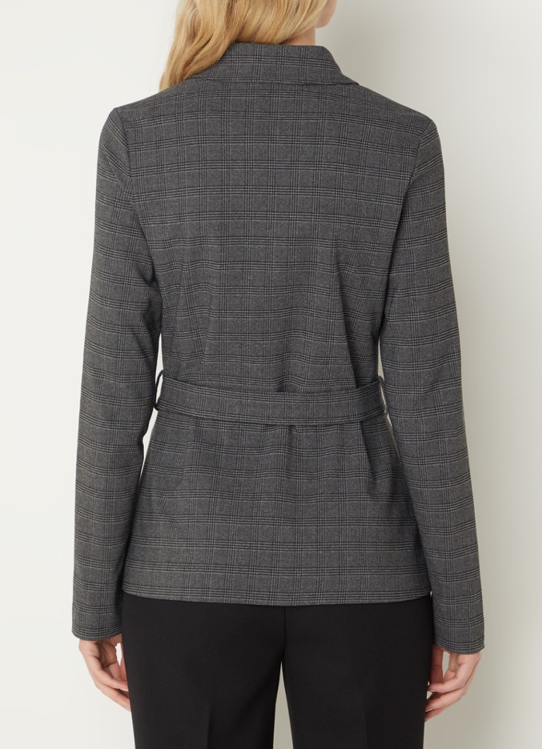 Blazer în carouri Alaska NIKKIE cu curea cravată