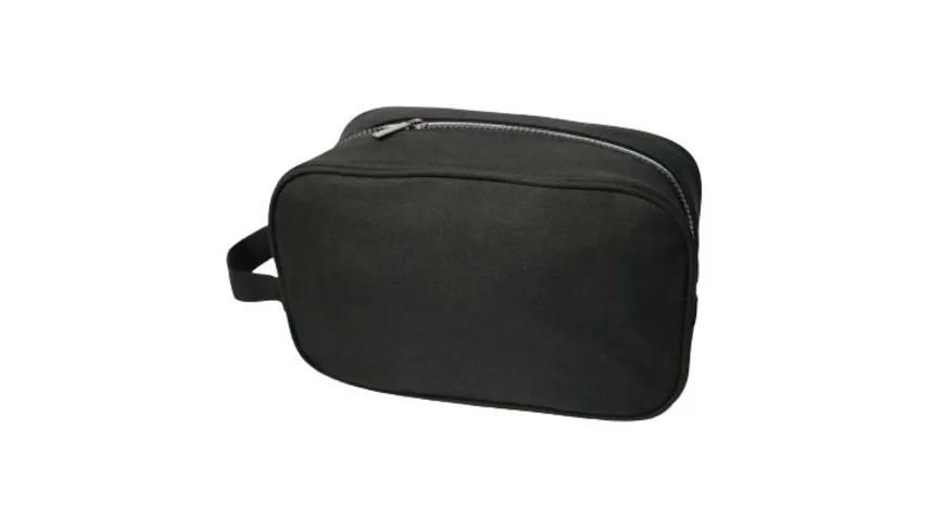 KANIA Kulturtasche Herren Schwarz RV Weiss/Schwarz schwarz