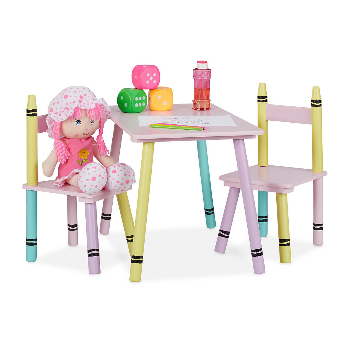 3-teilige Kindersitzgruppe bunt