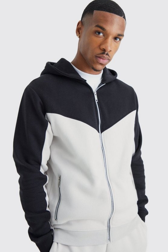 Slim-Fit Colorblock Trainingsanzug