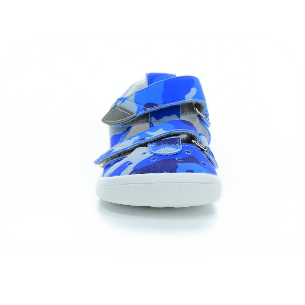 Beda Blue Military Barfußsandalen Klett (BF 0001 / SD / W / NP)