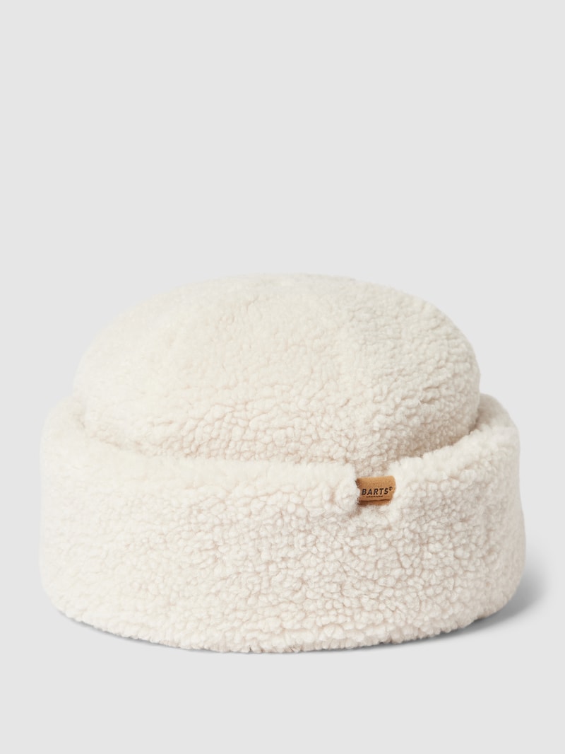Mütze mit Teddyfell in offwhite