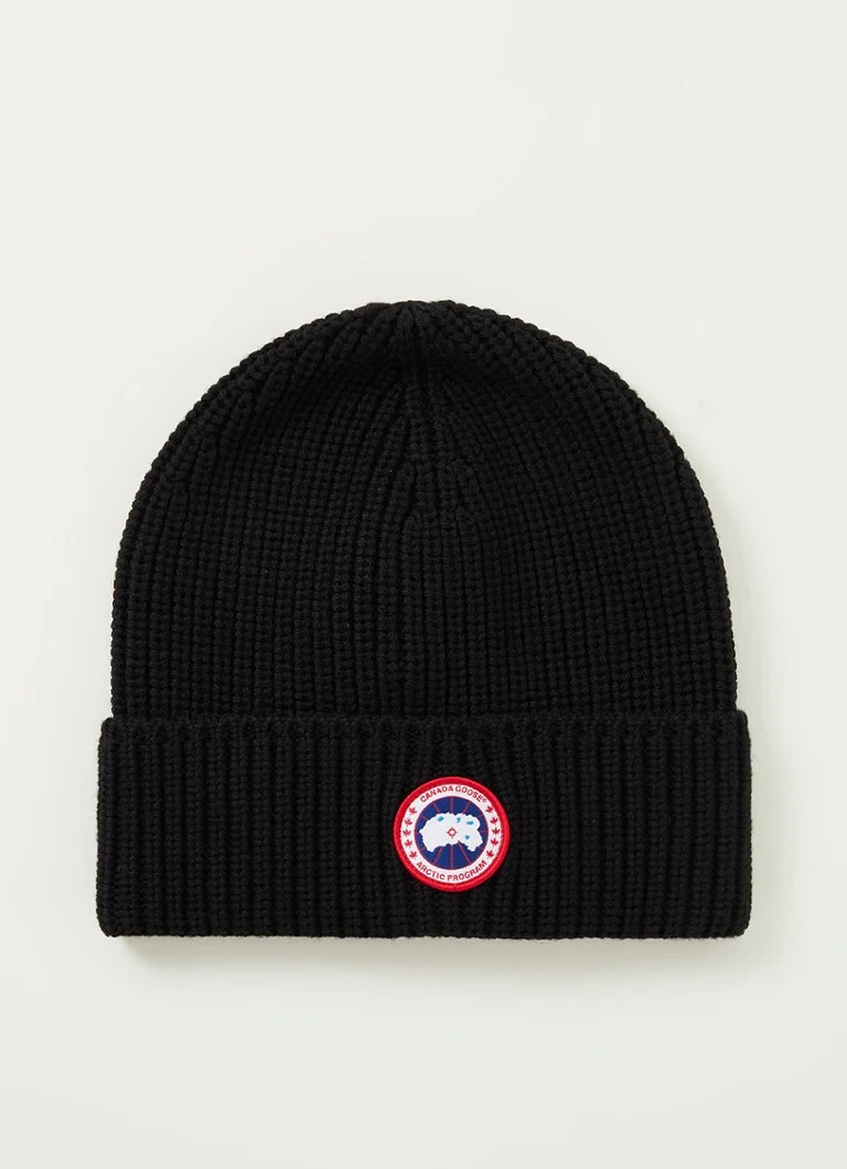 Pălărie groasă din lână Canada Goose cu logo Arctic