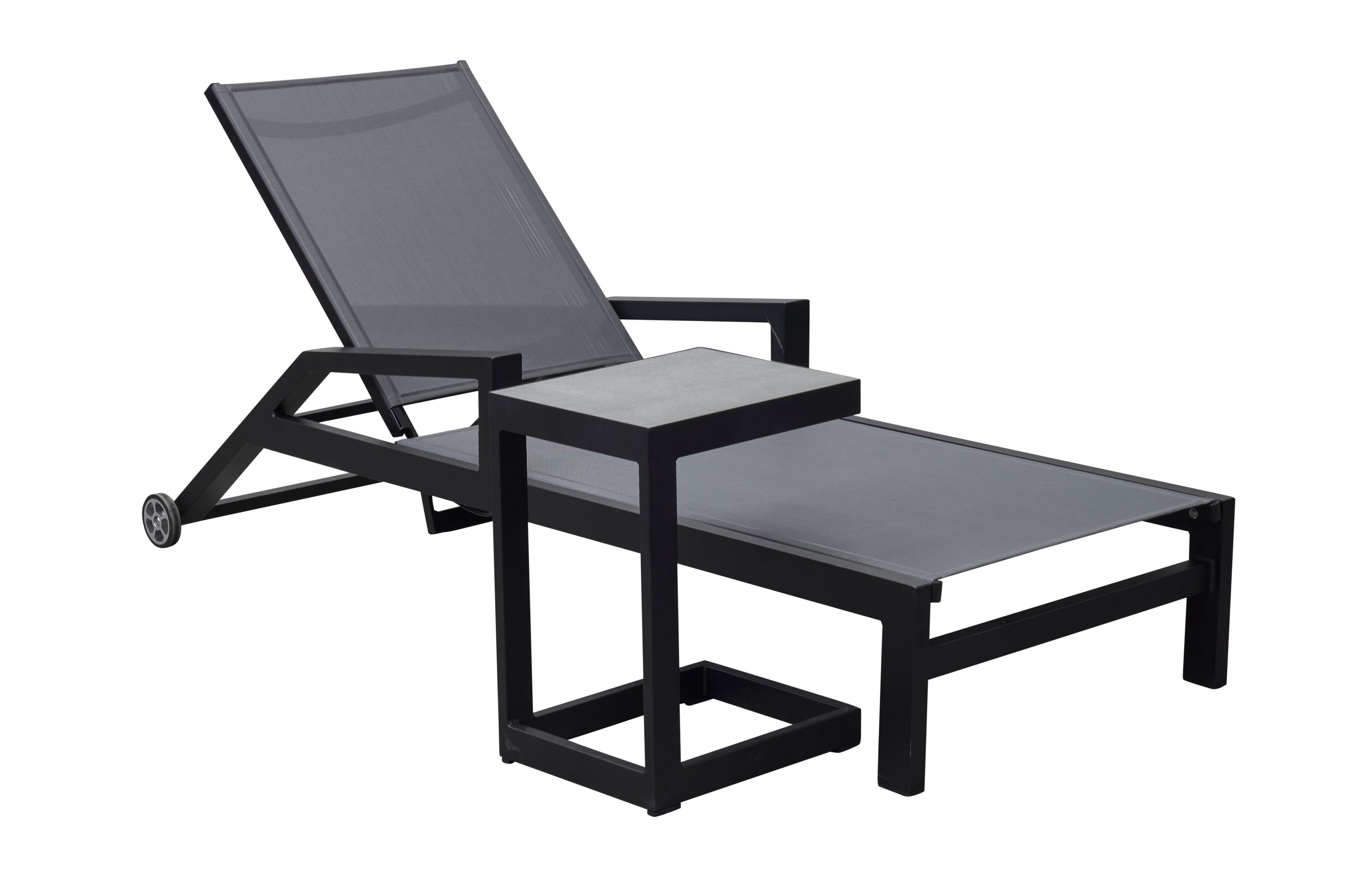 LC Garden Gartenliege LC Garden Sondrino Liege Aluminium/Textilene inkl. Kissen, 1