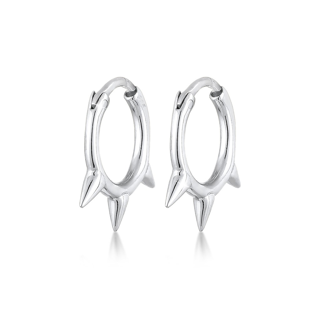 Elli Elli Boucles d'Oreilles Pointes Créoles Boucles d'Oreilles Femme - (925/1000) Arg Boucles d'oreilles