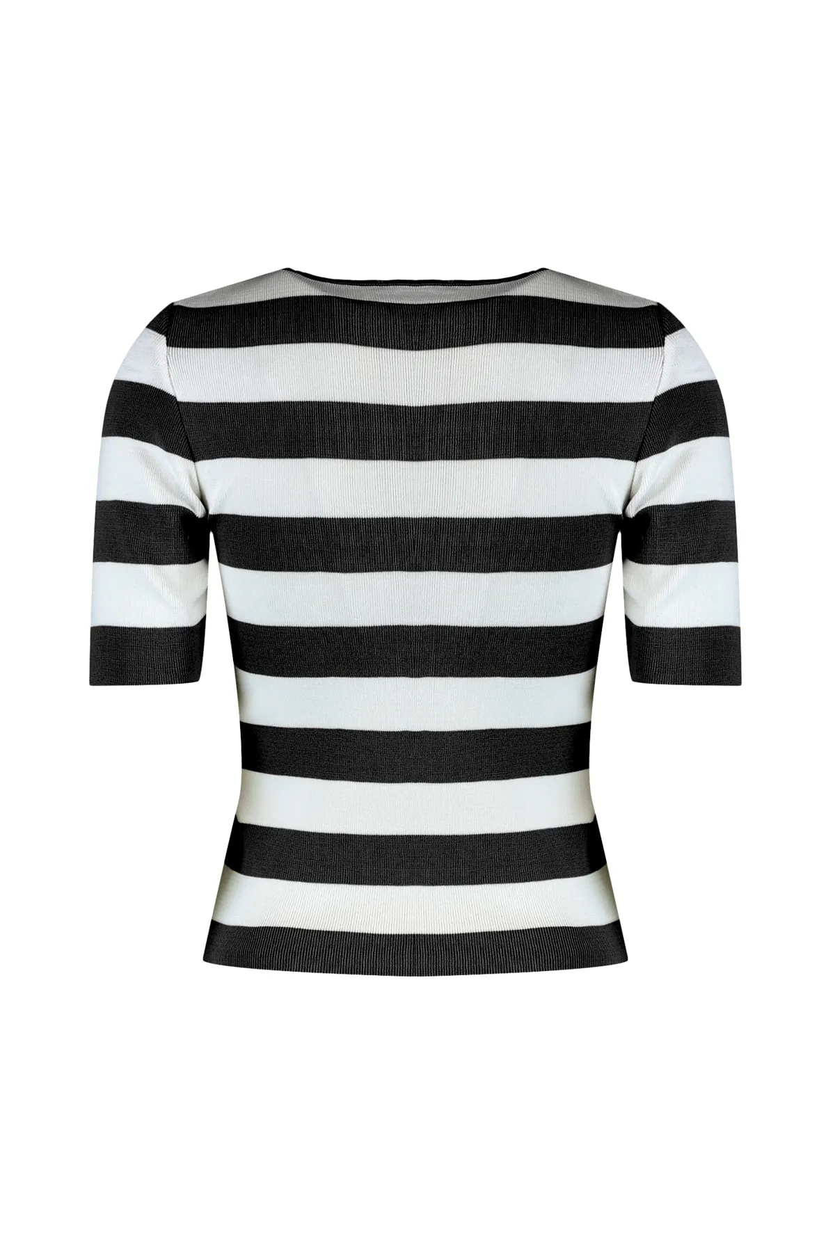 Trendyol Collection  Schwarze Strickbluse mit Farbblockdesign TWOAW23BZ00015
