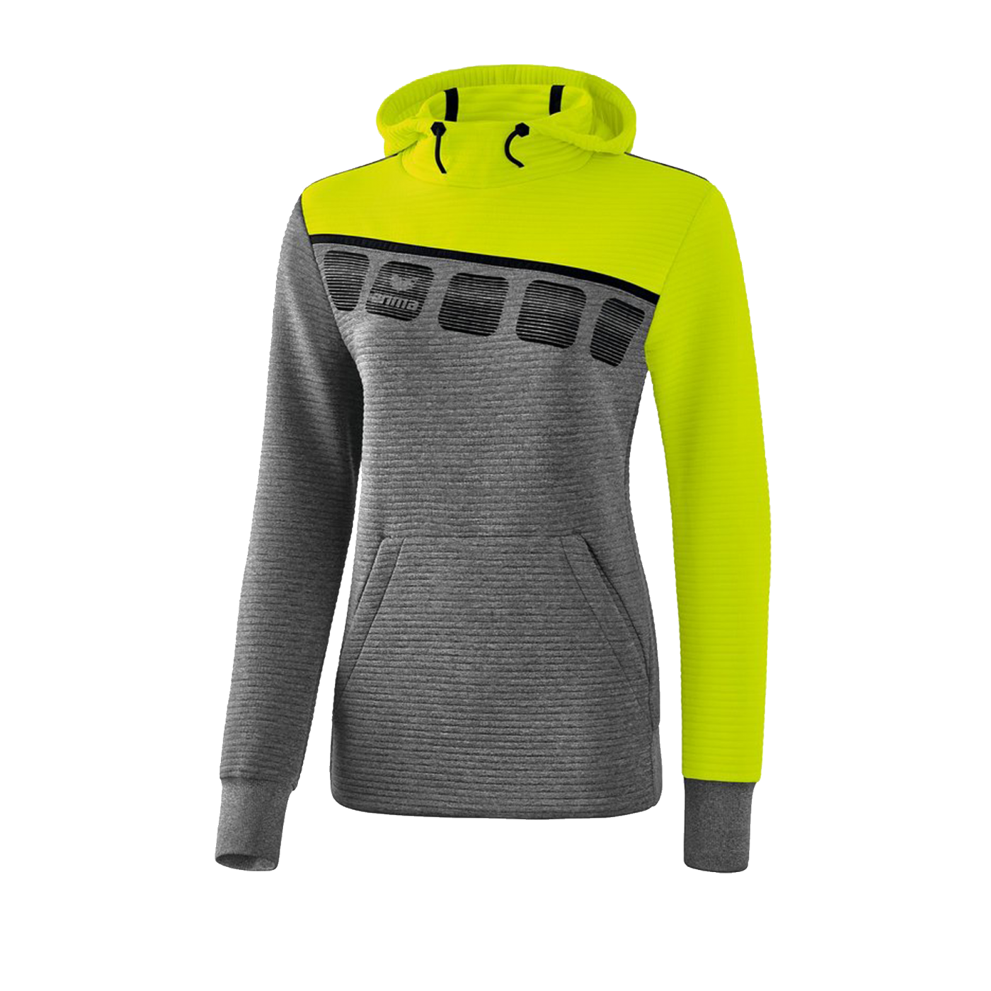 Erima 5-C Kapuzensweat Damen Grau Grün