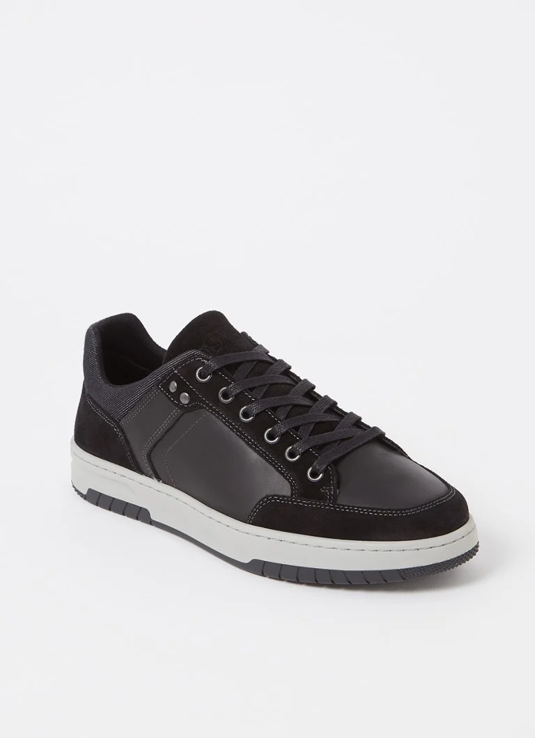 Sneakers Dune London in pelle Teffla con dettagli in camoscio
