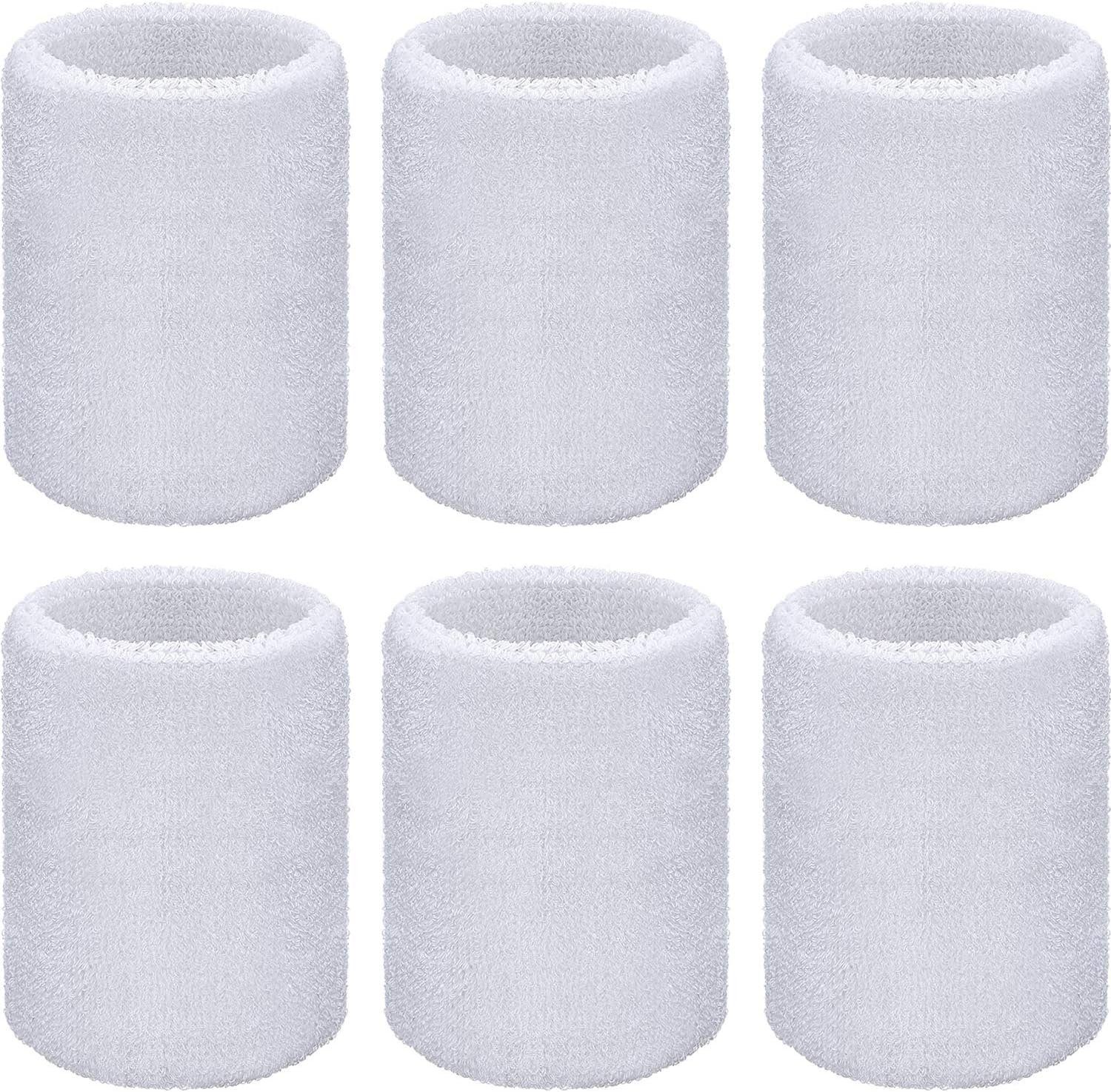 Fokelyi Schweißband 6 Packung Sport Wristbands Absorbierende Schweißbänder
