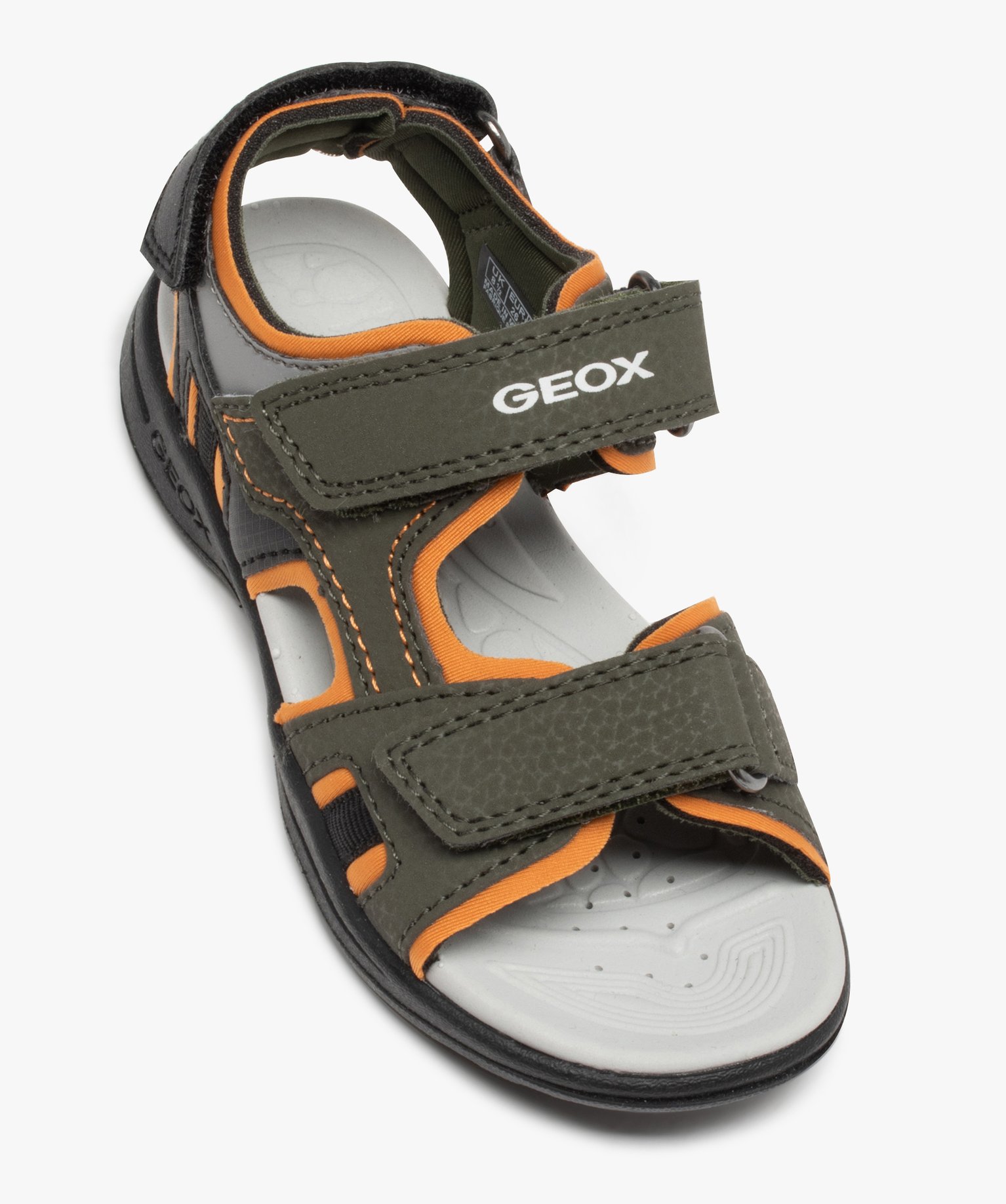 Sandales sport Garçon à brides scratch multicolores - Geox kaki | GEMO