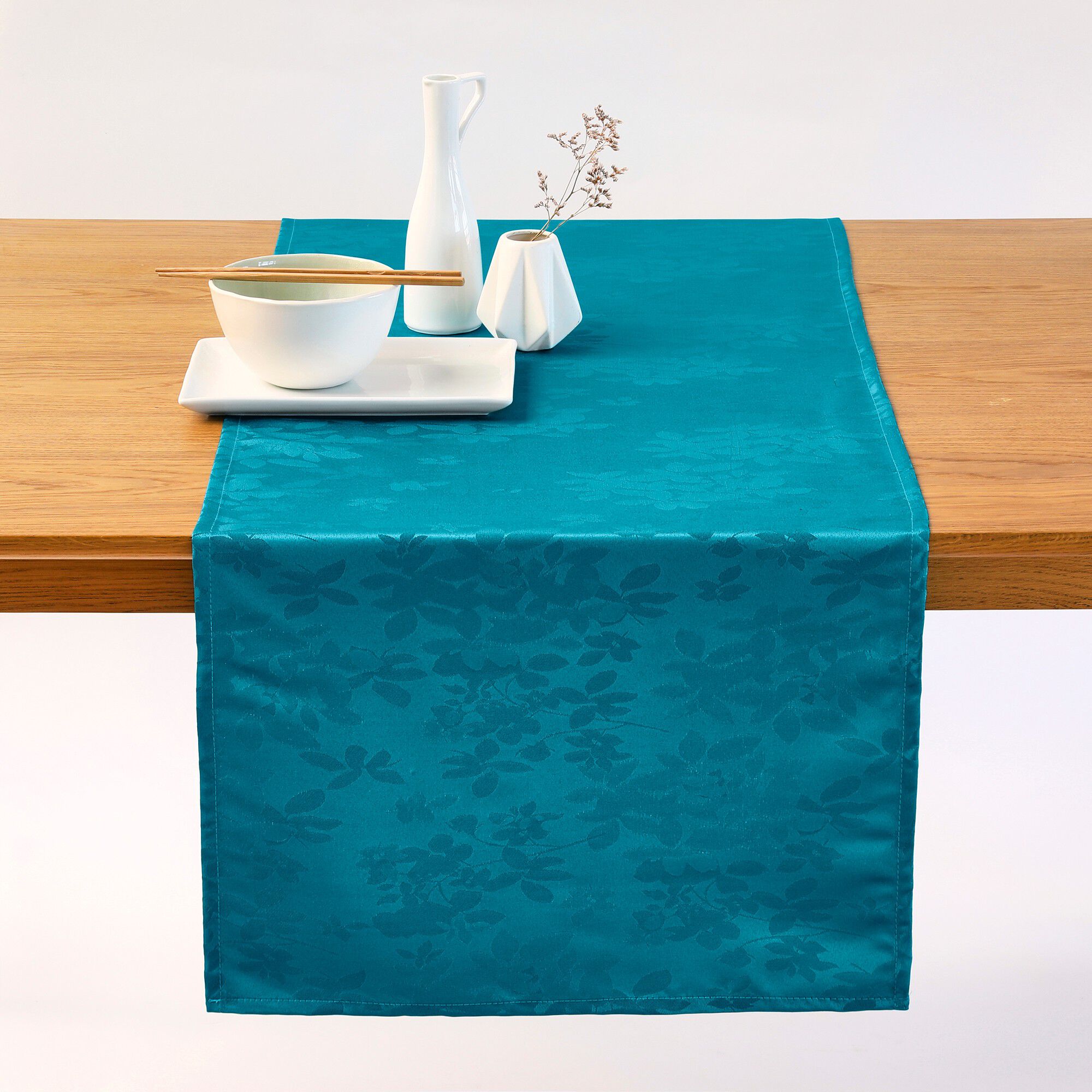 Nappe damassée feuillages Colombine