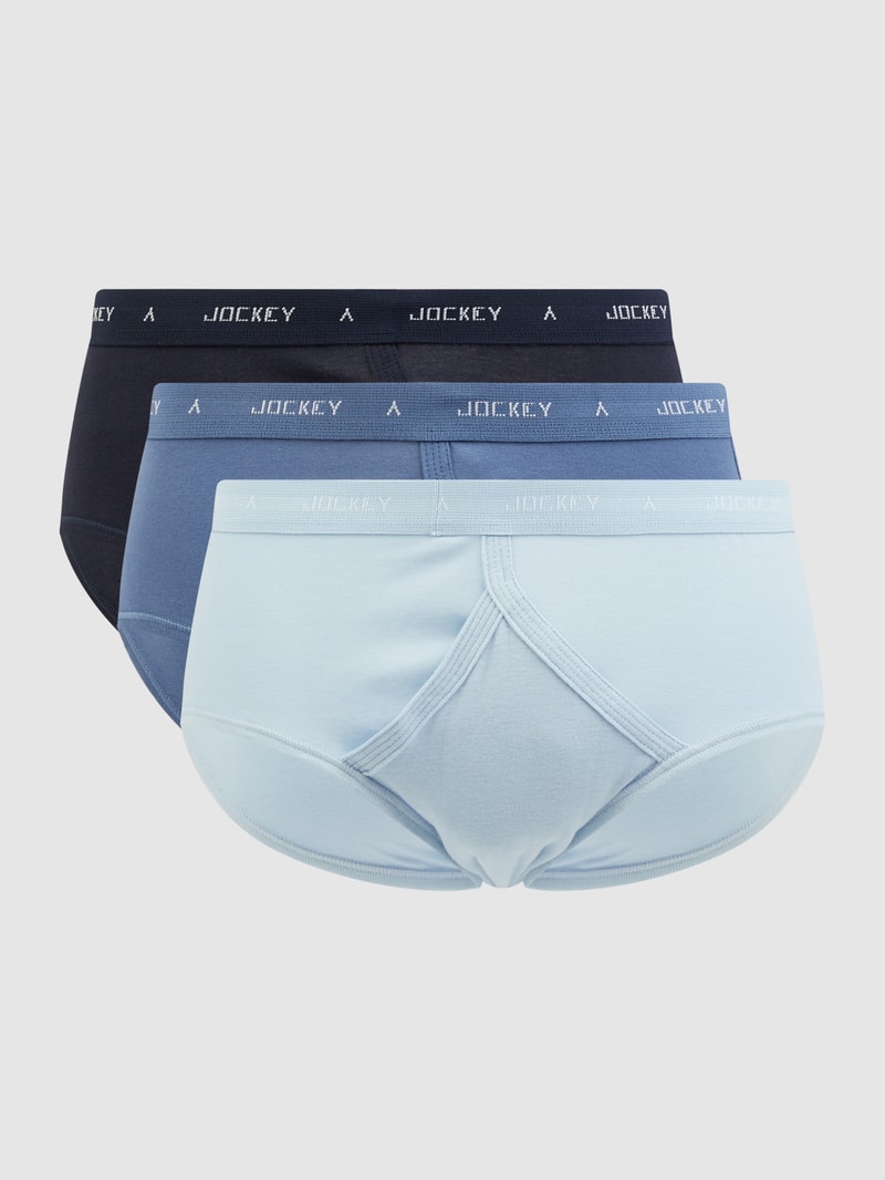 Slip im 3er-Pack in blau meliert