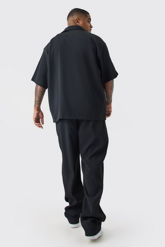 Plus Slim-Fit Schlaghose mit elastischem Bund