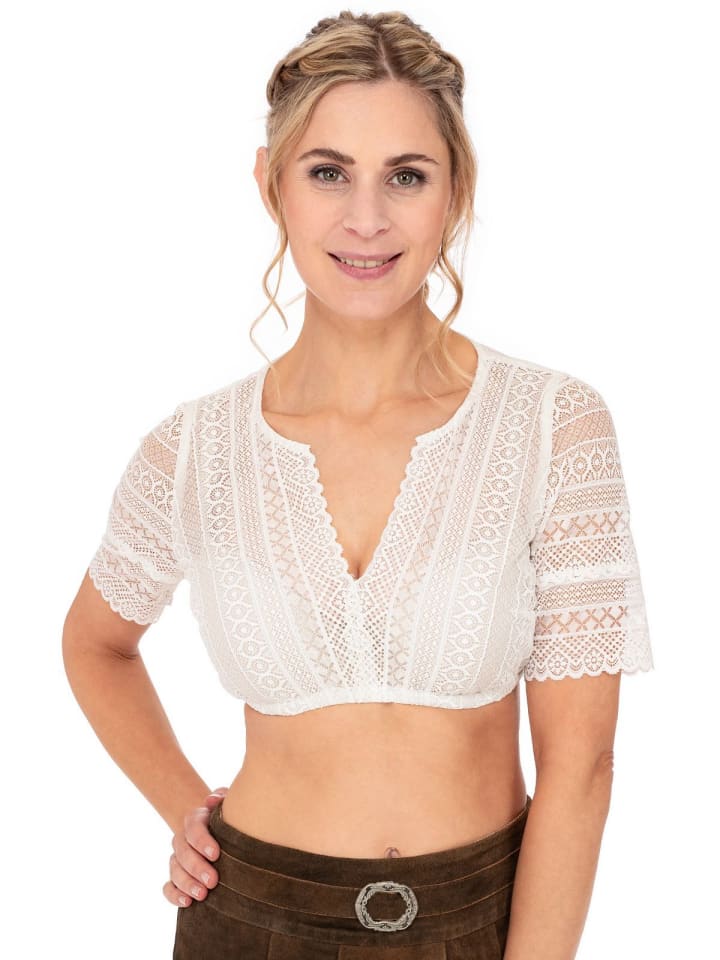 MarJo Dirndlbluse GESLAU in offwhite günstig kaufen