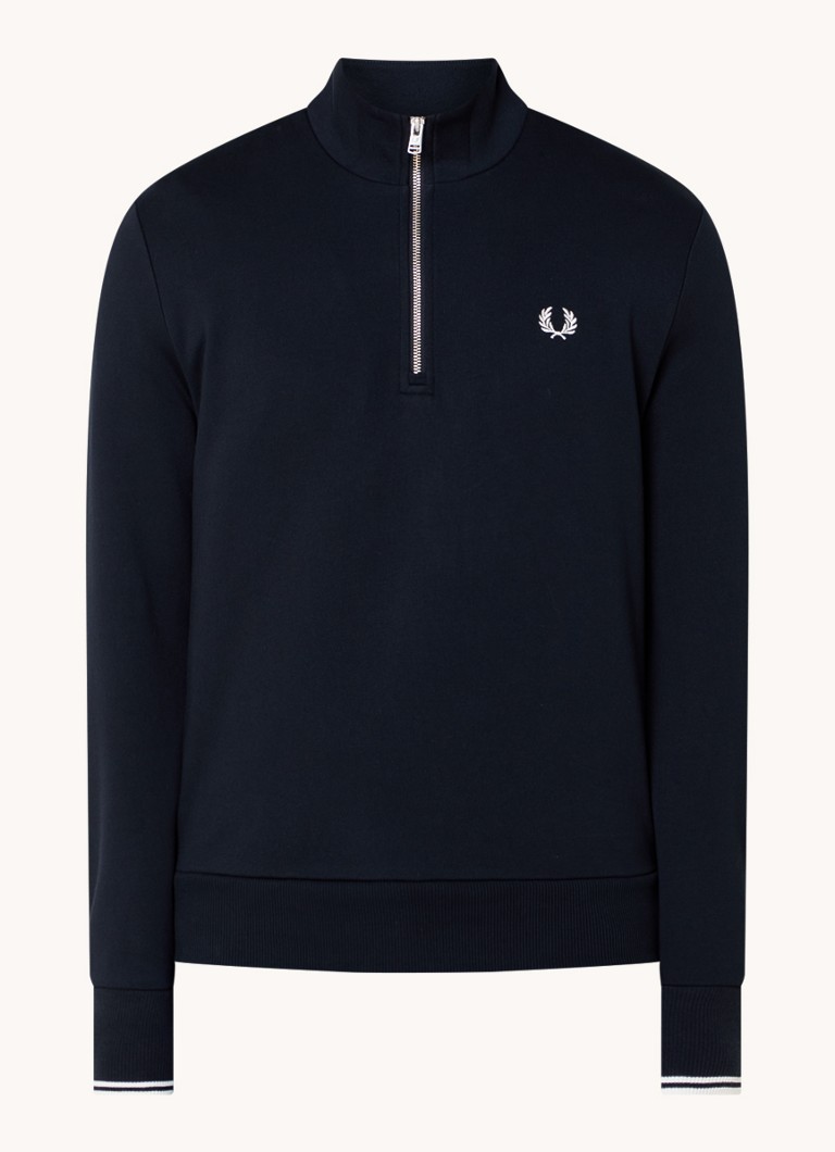 Sweter Fred Perry z zamkiem błyskawicznym i logo