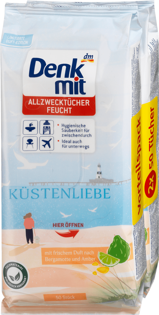 Feuchte Allzwecktücher Küstenliebe 2x50St., 100 St