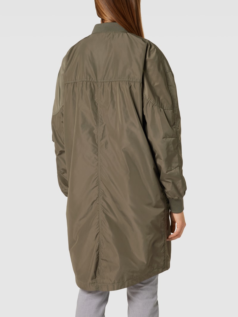 Jacke in Überlänge in khaki