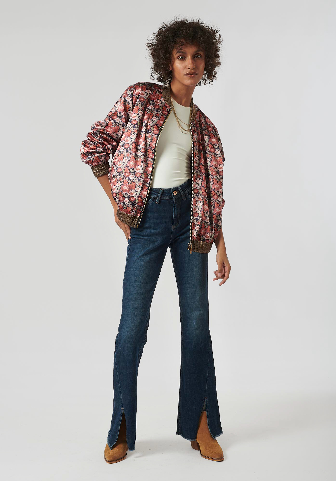 PILE   Veste fleurie femme