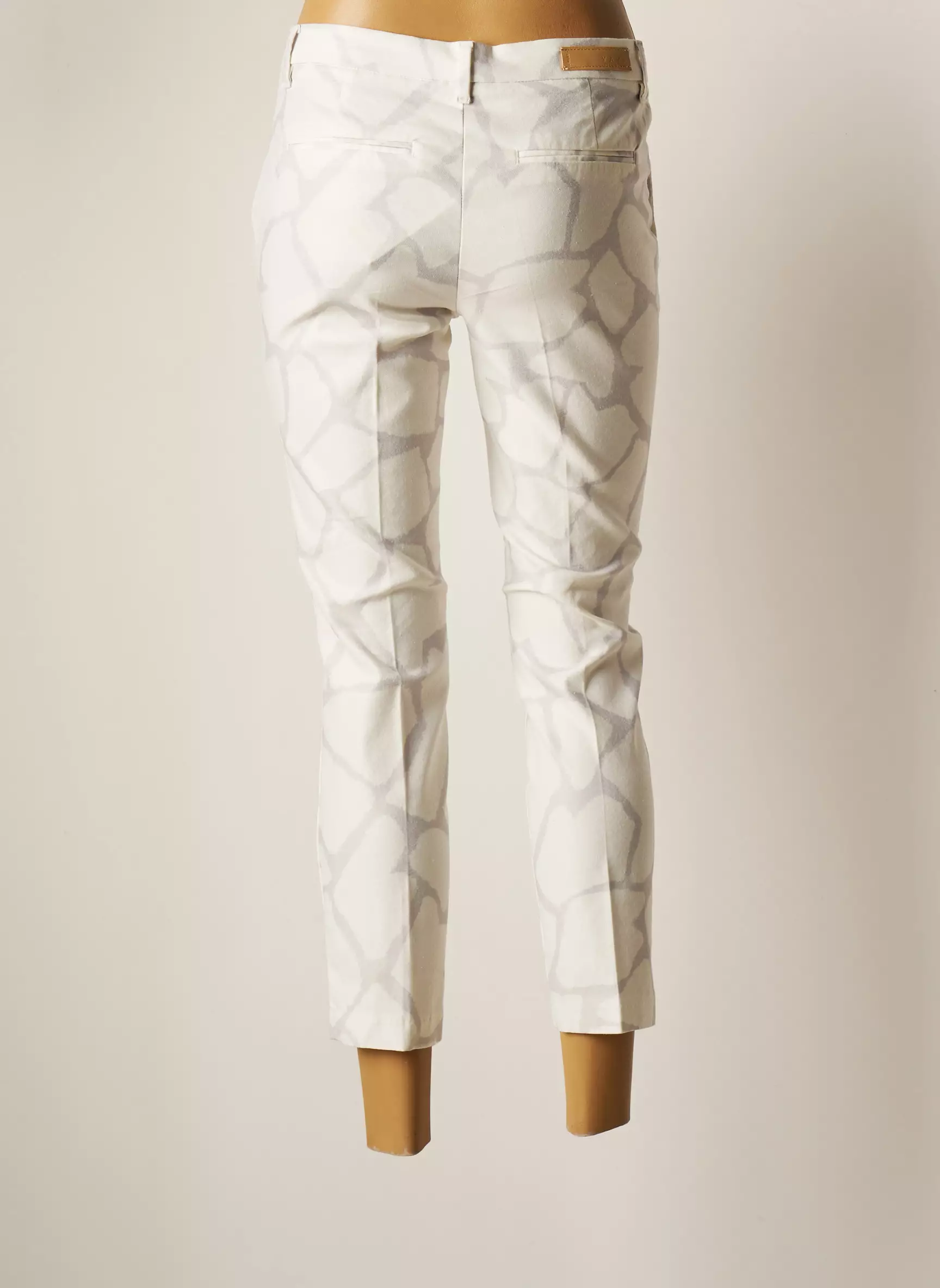 Yaya Pantalon7 8 Femme couleur blanc