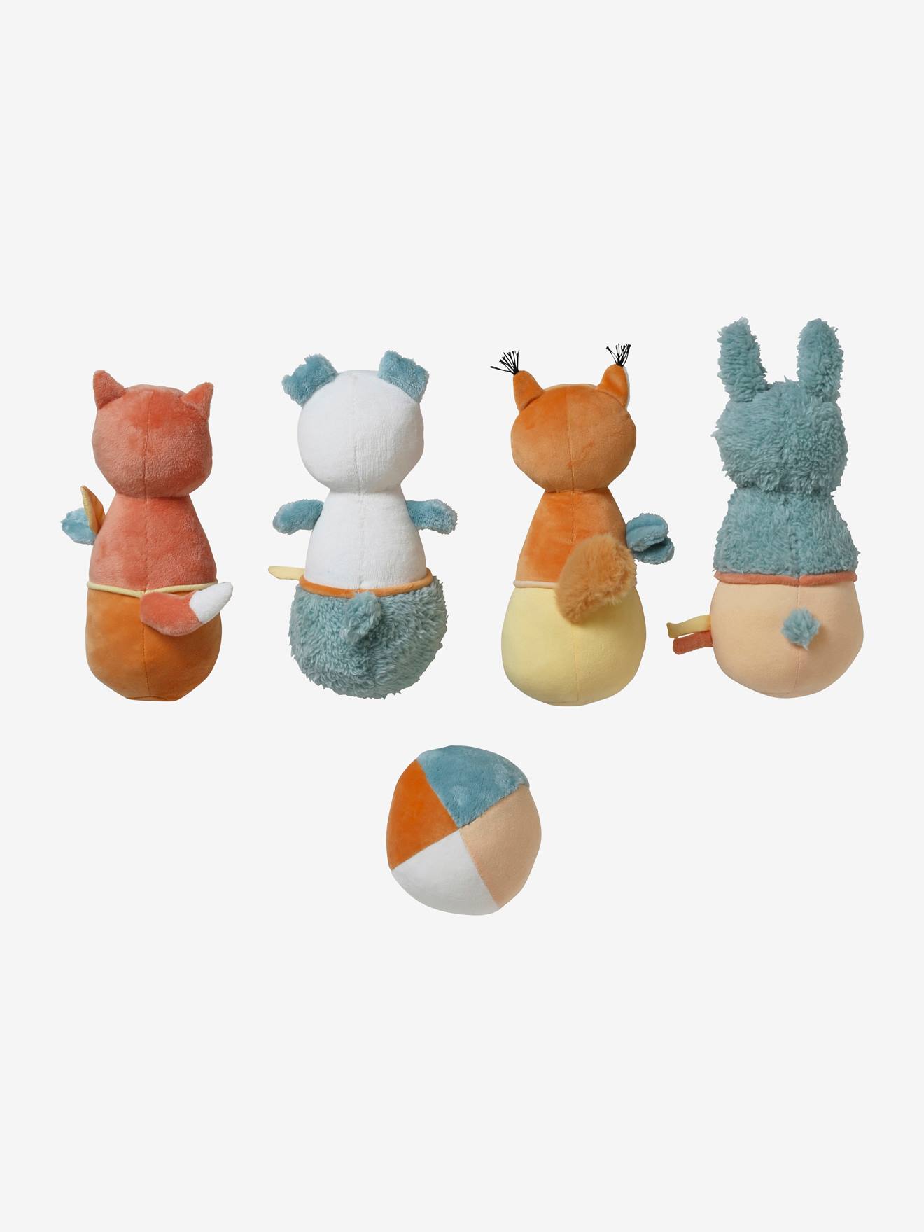 Jeu de quilles en tissu LES AMIS DE LA FORÊT vert