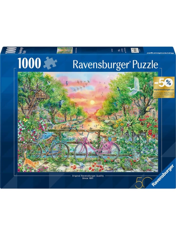 Ravensburger Puzzle Verträumte Fahrräder in Amsterdam 1000 Teile, ab 14 Jahre günstig kaufen onesize